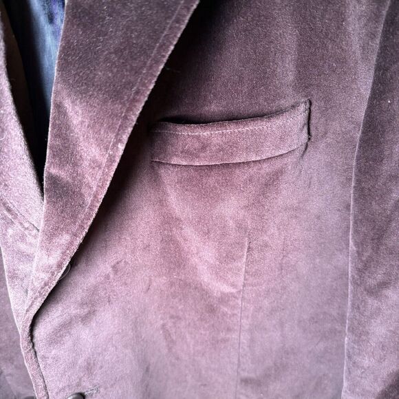 J Ferrar SZ L Mens Cotton Velvet Blazer Sport Coat Jacket Holiday Party Evening - Picture 5 of 13